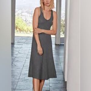 Calme by Johnny Was Gray Throw On Cozy Sweater Tank Dress